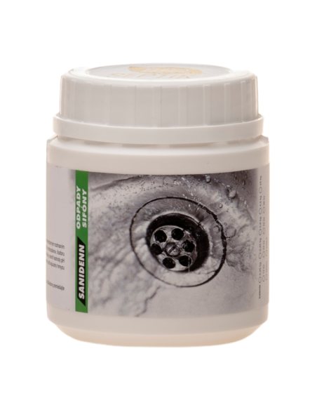 Prášek Sanidenn odpady, sifony